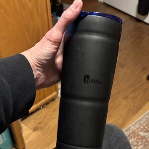 Bubba Black Tumbler with Blue Rim